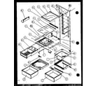 Amana SX25J-P1116206W refrigerator shelving and drawers (sx22j/p1116003w) (sx22j/p1116004w) (sx25j/p1116205w) (sx25j/p1116206w) diagram
