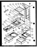 Refrigerator shelving and drawers (sx22j/p1116003w) (sx22j/p1116004w) (sx25j/p1116205w) (sx25j/p1116206w)