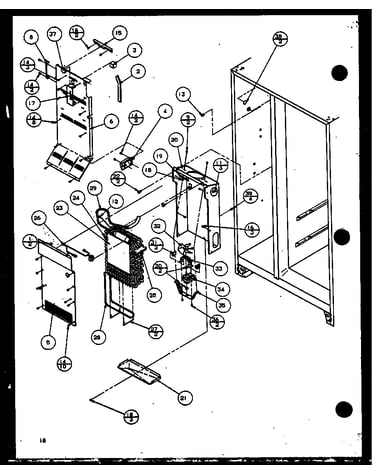 Freezer evaporator and air handling (sx22j/p1116003w) (sx22j/p1116004w) (sx25j/p1116205w) (sx25j/p1116206w)