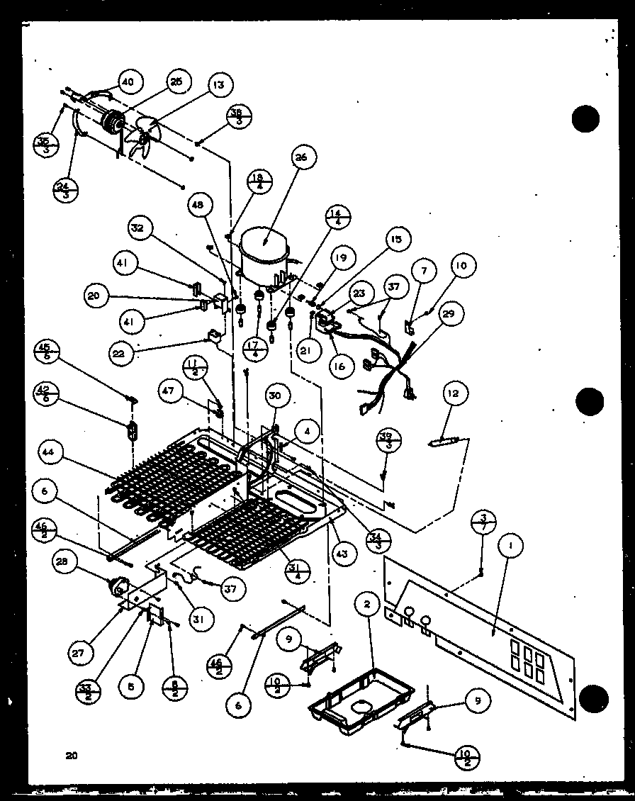 MACHINE COMPARTMENT (SX22J/P1116003W) (SX22J/P1116004W) (SX25J/P1116205W) (SX25J/P1116206W)