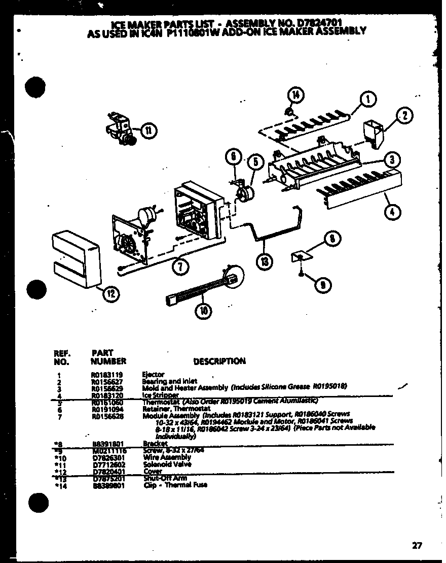 ICE MAKER (IC4N/P1110801W)