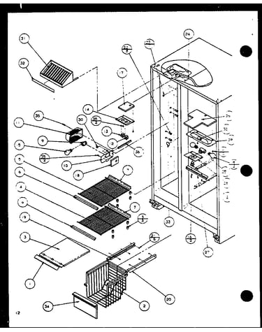 Freezer shelving and refrigerator light
