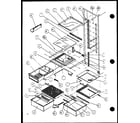 Amana SZDE20KP-P1117603W refrigerator shelving and drawers diagram