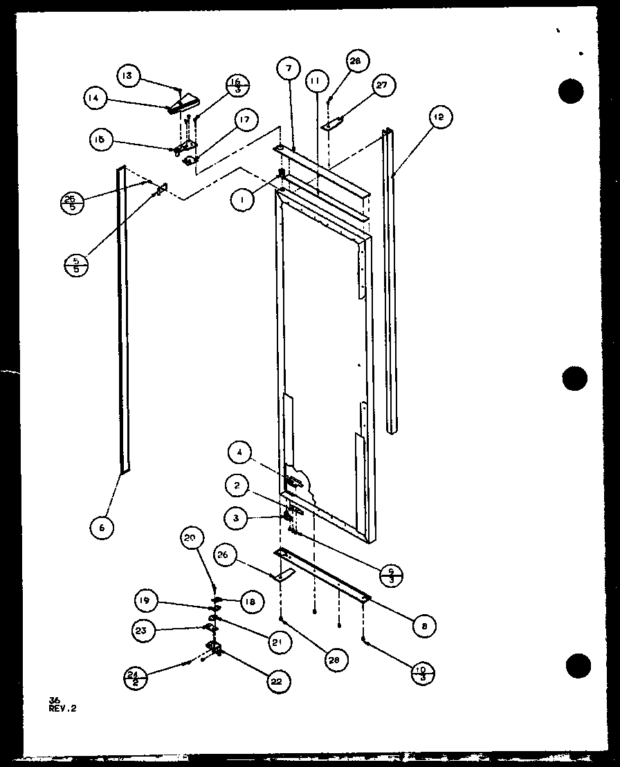 REFRIGERATOR DOOR (2599CIW/P1100401W) (2599CIW/P1115101W)