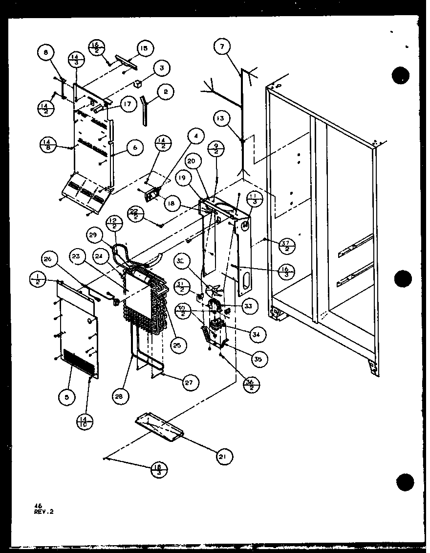 EVAPORATOR AND AIR HANDLING (2599CIW/P1100401W) (2599CIW/P1115101W)