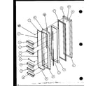 Amana SC22J-P1116001W freezer door (sc19j/p1116601w) diagram