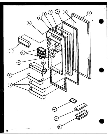Frerigerator door (sc19j/p1116601w)