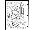 Amana SC25JP-P1116203W refrigerator shelving and drawers (sc19j/p1116601w) diagram