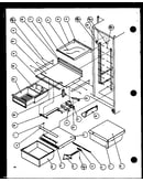 Refrigerator shelving and drawers (sc19j/p1116601w)