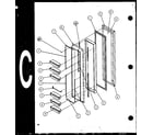 Amana SC25JP-P1116203W freezer door (sc22j/p1116001w) (sc22j/p1116002w) diagram