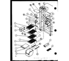 Amana SC25J-P1116202W freezer shelving and refrigerator light (sc22j/p1116001w) (sc22j/p1116002w) diagram