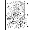 Amana SC19J-P1116601W refrigerator shelving and drawers (sc22j/p1116001w) (sc22j/p1116002w) diagram