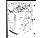 Amana SC22J-P1116001W refrigerator/freezer controls and cabinet parts (sc22j/p1116001w) (sc22j/p1116002w) diagram
