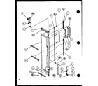 Amana SC22J-P1116001W freezer door hinge and trim parts (sc25j/p1116201w) (sc25j/p1116202w) (sc25jp/p1116203w) (sc25jp/p1116204w) diagram