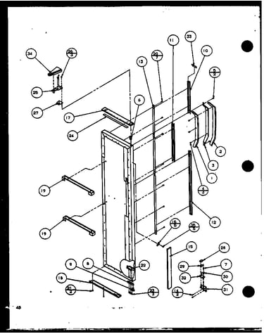 Freezer door hinge and trim parts (sc25j/p1116201w) (sc25j/p1116202w) (sc25jp/p1116203w) (sc25jp/p1116204w)