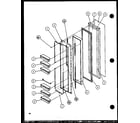 Amana SC22J-P1116001W freezer door (sc25j/p1116201w) (sc25j/p1116202w) (sc25jp/p1116203w) (sc25jp/p1116204w) diagram