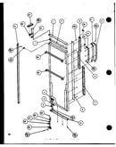 Refrigerator door hinge anfd trimp parts (sc25j/p1116201w) (sc25j/p1116202w) (sc25jp/p1116203w) (sc25jp/p1116204w)