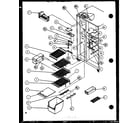 Amana SC25J-P1116202W freezer shelving and refrigerator light (sc25j/p1116201w) (sc25j/p1116202w) (sc25jp/p1116203w) (sc25jp/p1116204w) diagram
