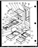 Refrigerator shelving and drawers (sc25j/p1116201w) (sc25j/p1116202w) (sc25jp/p1116203w) (sc25jp/p1116204w)