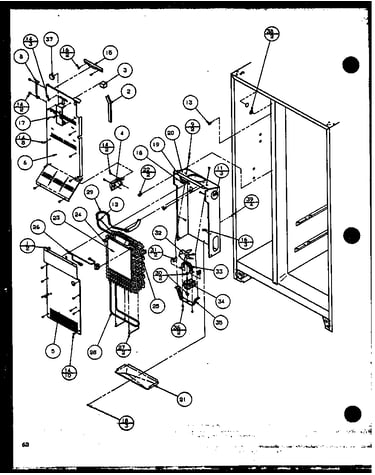 Freezer evaporator and air handling (sc25j/p1116201w) (sc25j/p1116202w) (sc25jp/p1116203w) (sc25jp/p1116204w)