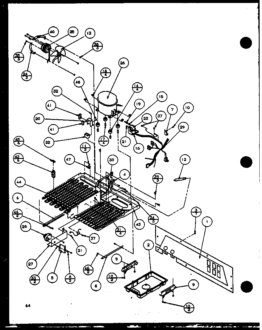 MACHINE COMPARTMENT (SC25J/P1116201W) (SC25J/P1116202W) (SC25JP/P1116203W) (SC25JP/P1116204W)