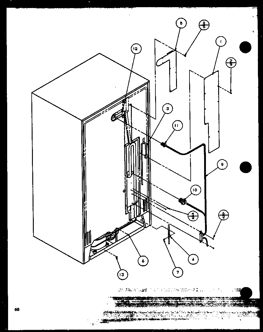 ROLLERS AND BACK UNIT (SC25J/P1116201W) (SC25J/P1116202W) (SC25JP/P1116203W) (SC25JP/P1116204W)