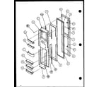 Amana 36261-P1108602W freezer door (36561/p1108501w) (36561/p1108502w) (36568/p1108503w) (36568/p1108504w) diagram