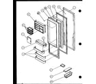 Amana 36571-P1108506W refrigerator door (36561/p1108501w) (36561/p1108502w) (36568/p1108503w) (36568/p1108504w) diagram