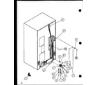 Amana 36261-P1108601W cabinet back (36561/p1108501w) (36561/p1108502w) (36568/p1108503w) (36568/p1108504w) diagram