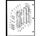 Amana 36261-P1108602W freezer door (36571/p1108505w) (36571/p1108506w) (36578/p1108507w) (36578/p1108508w) diagram