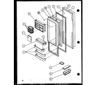 Amana 36571-P1108505W refrigerator door (36571/p1108505w) (36571/p1108506w) (36578/p1108507w) (36578/p1108508w) diagram