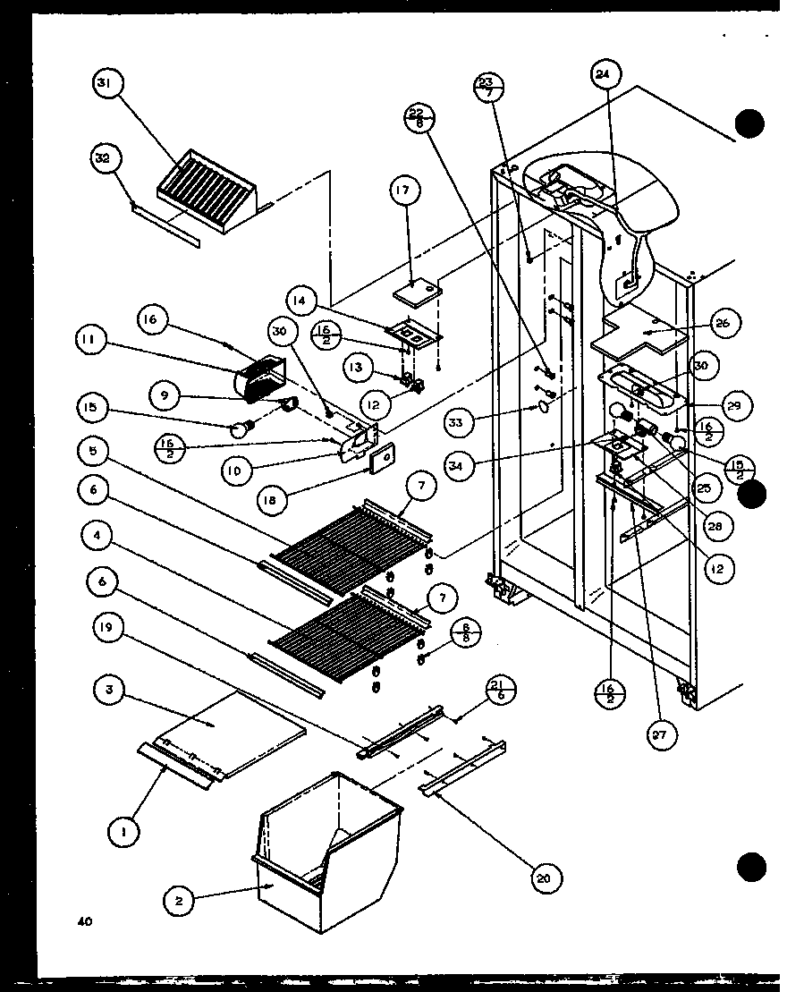 Freezer shelving and refrigerator light (36571/p1108505w) (36571/p1108506w) (36578/p1108507w) (36578/p1108508w)