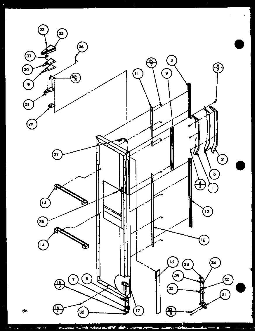 Freezer door (36261/p1108601w) (36261/p1108602w) (36268/p1108603w) (36268/p1108604w)