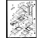 Amana 36268-P1108604W refrigerator shelving and drawers (36261/p1108601w) (36261/p1108602w) (36268/p1108603w) (36268/p1108604w) diagram