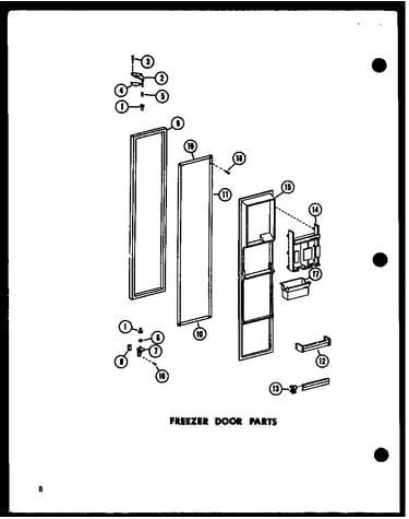 Freezer door parts
