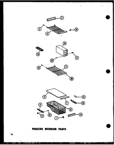 Freezer interior parts