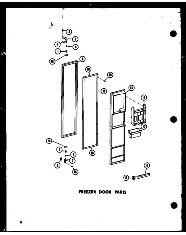 Freezer door parts