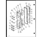 Amana SLD25J-P1116502W freezer door (sld25j/p1116501w) (sld25j/p1116502w) diagram