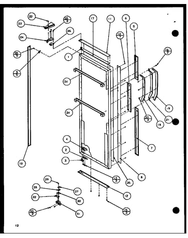 Refrigerator door (sld25j/p1116501w) (sld25j/p1116502w)