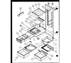 Amana SLD25J-P1116502W refrigerator shelving and drawers (sld25j/p1116501w) (sld25j/p1116502w) diagram