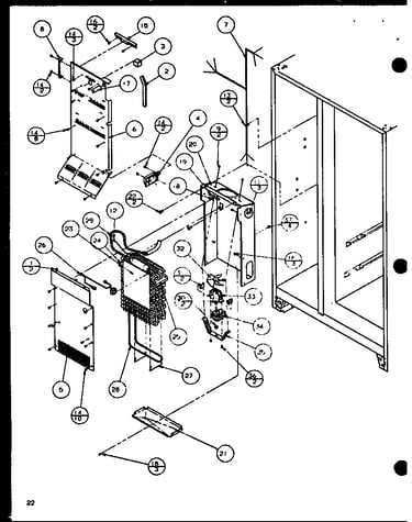 Evaporator and air handling (sld25j/p1116501w) (sld25j/p1116502w)