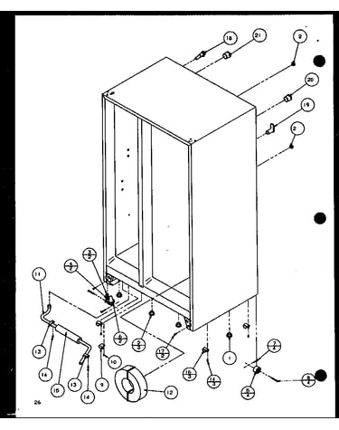Drain and rollers (sld25j/p1116501w) (sld25j/p1116502w)