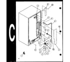 Amana SLD25J-P1116502W cabinet back (sld25j/p1116501w) (sld25j/p1116502w) diagram