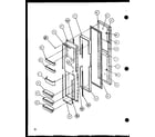 Amana SLD25J-P1116502W freezer door (sld25jb/p1116503w) (sld25jb/p1116504w) diagram