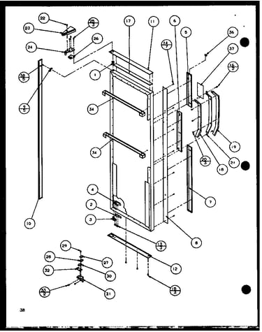 Refrigerator door (sld25jb/p1116503w) (sld25jb/p1116504w)