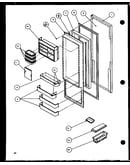 Refrigerator door (sld25jb/p1116503w) (sld25jb/p1116504w)