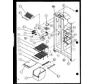 Amana SLD25J-P1116502W freezer shelving and refrigerator light (sld25jb/p1116503w) (sld25jb/p1116504w) diagram
