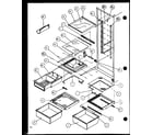 Amana SLD22JB-P1116106W refrigerator shelving and drawers (sld25jb/p1116503w) (sld25jb/p1116504w) diagram