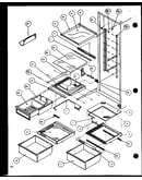 Refrigerator shelving and drawers (sld25jb/p1116503w) (sld25jb/p1116504w)