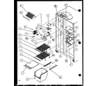 Amana SLD25J-P1116502W freezer shelving and refrigerator light (sld25jp/p1116505w) (sld25jp/p1116506w) diagram
